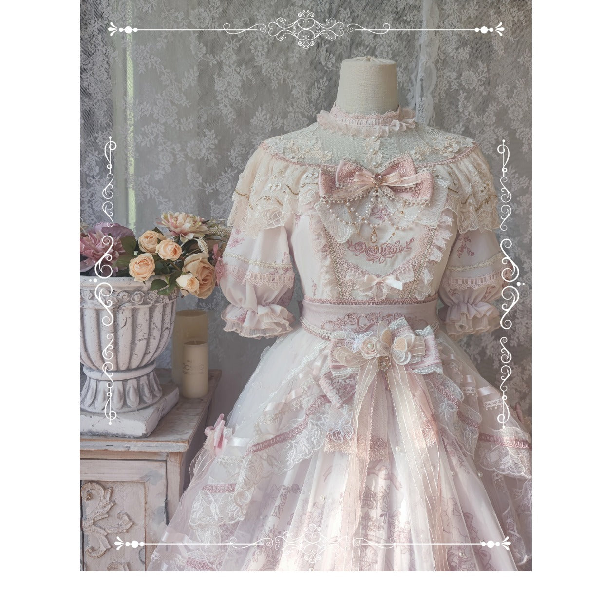 Garden Cat~Sunset Realm Lolita Bride Gorgeous OP FS 15208:197976
