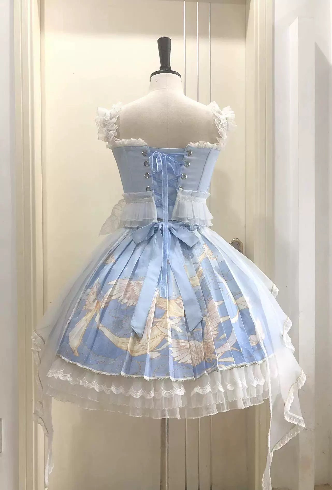 (BFM)Unicorn Wing~Starry Mirror Phoenix~Chinese Style Lolita JSK Dress Set   