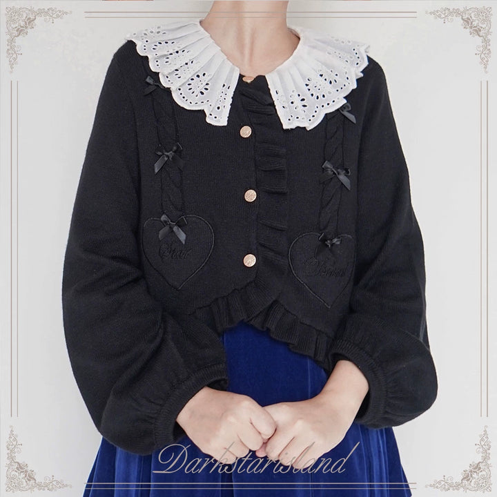 (BFM)Dark Star Island~Sugar Frost~Sweet Lolita Cardigan Knit Embroidered Sweater   