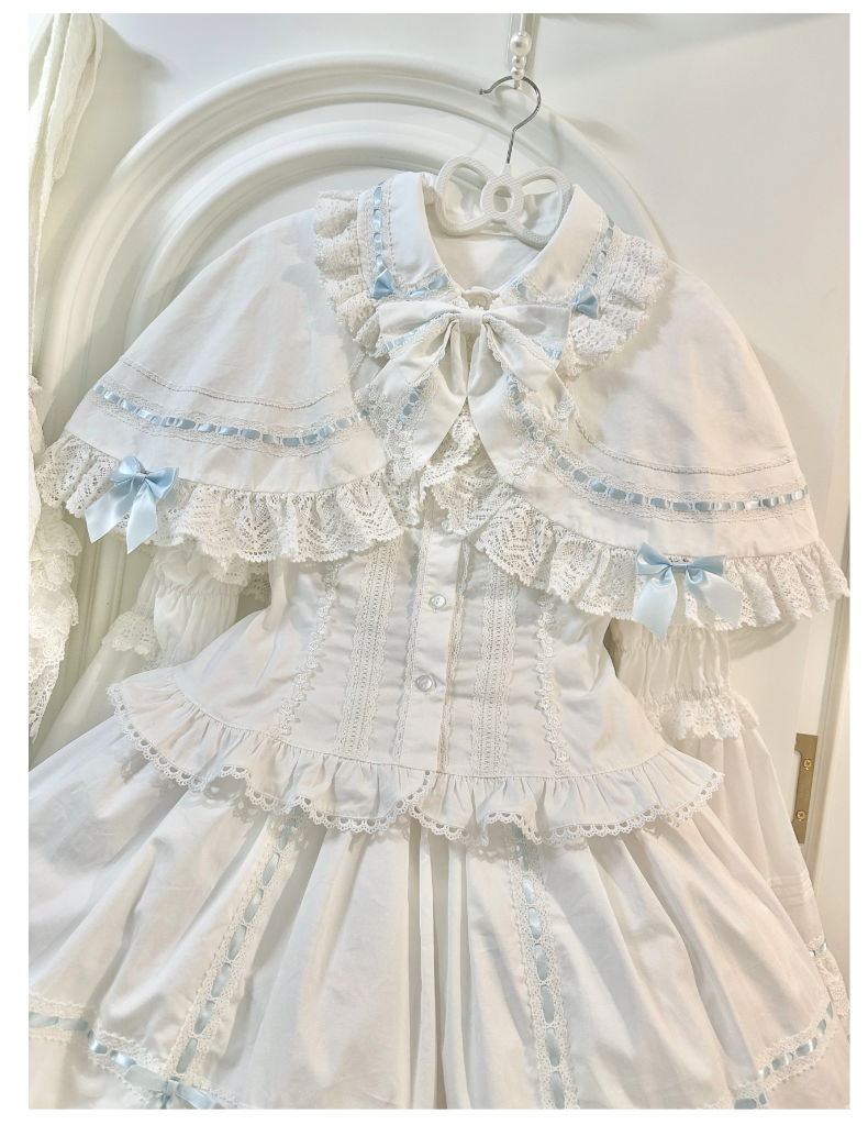 AerialCat - Praying Snowfall - Old School Lolita Skirt Suit Cape Princess Sleeve Shirt 39180:615710