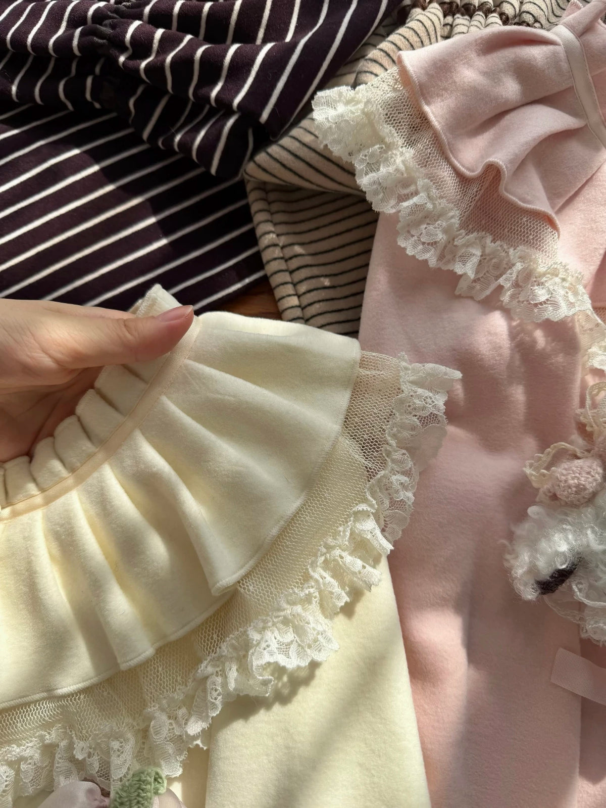 Himawari - Sweet Lolita Long Sleeve Blouse, Tiered Ruffle Collar 45973:869700