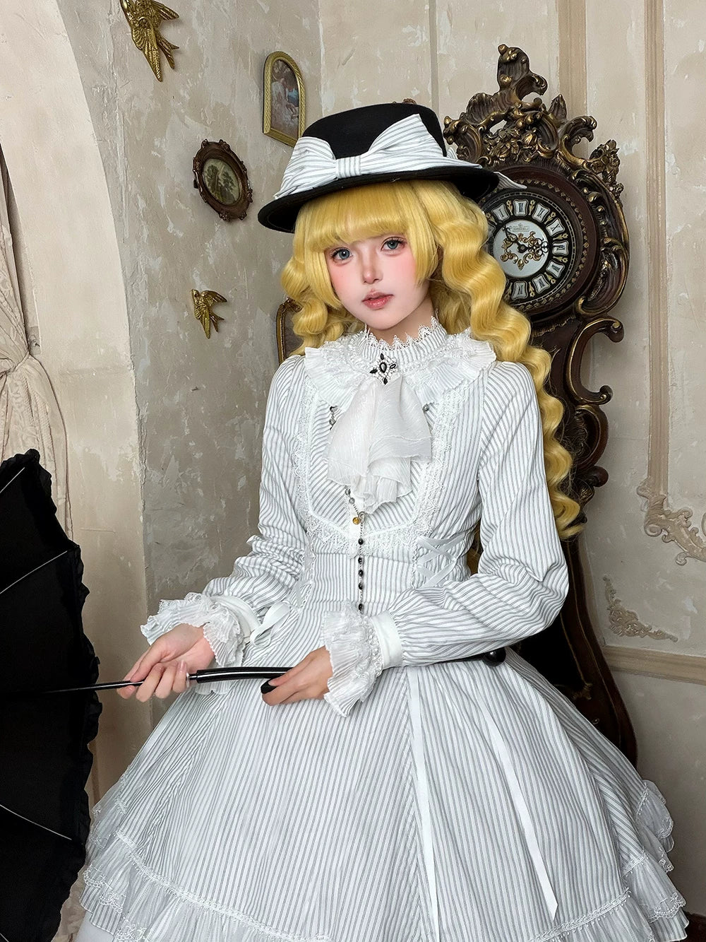 Perint Manor - Gothic Lolita Striped Dress, Tailor-made 44410:808344