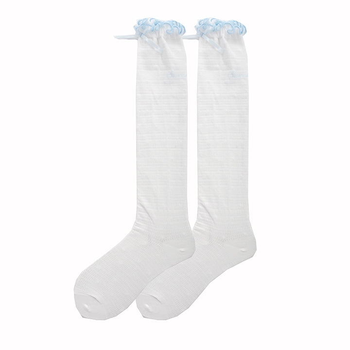 Roji Roji~Sweet Lolita Socks Cute Cotton Lolita Stockings Polka Dot free size Blue OTK socks 