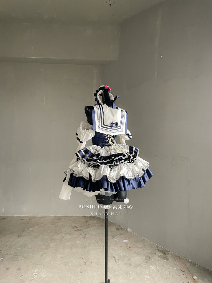 POSHEPOSE~Girl's Shore~High-End Sailor Lolita Dress Set   