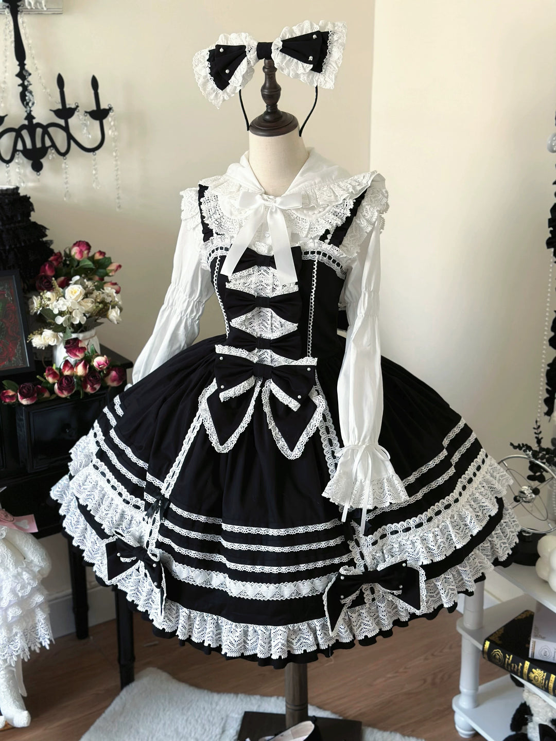 AerialCat~Layered Puffy~Old School Lolita JSK Cotton Vintage Cake Dress 41656:710256