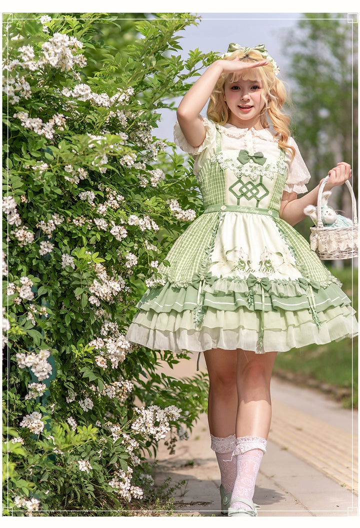 YingLuoFu~Lucky Day~Country Lolita JSK Dress Cute Lolita Dress   