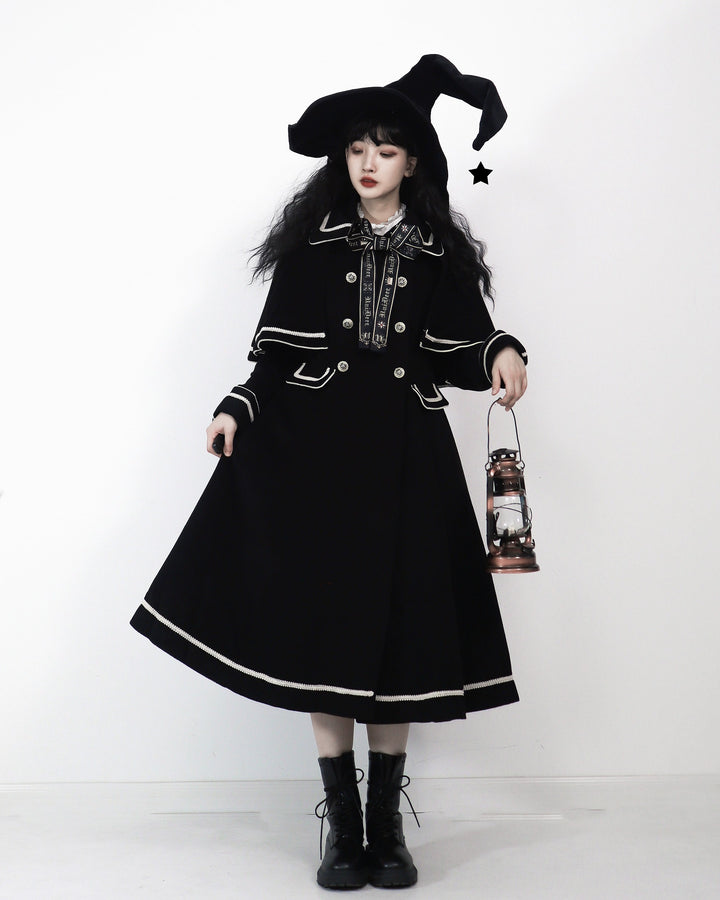 Unideer~Galaxy Traveler~Classic School Lolita Overcoat with Detachable Cape and Bow (2XL L M S XL) 39940:643354