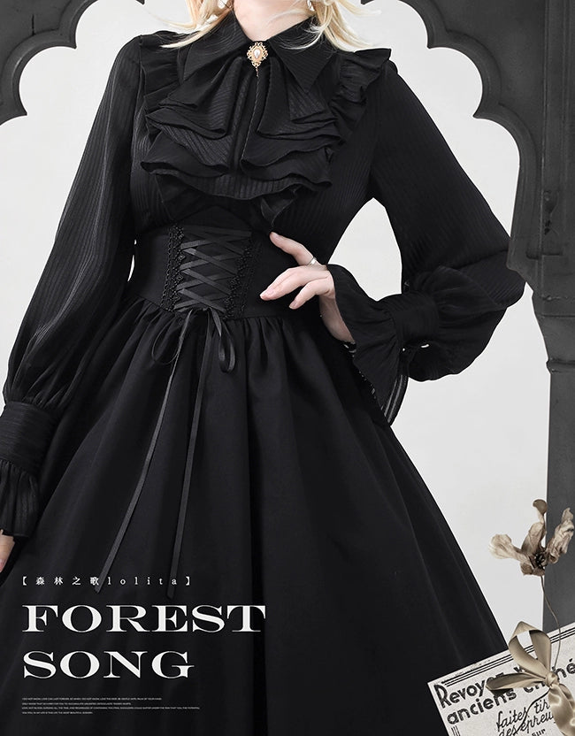 Forest Song~Astris~Classic Lolita SK Double-sided Wearing Fishbone Skirt