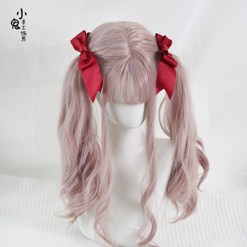 Xiaogui~Kawaii J-fashion Lolita Bow Clip red- 1 pair  