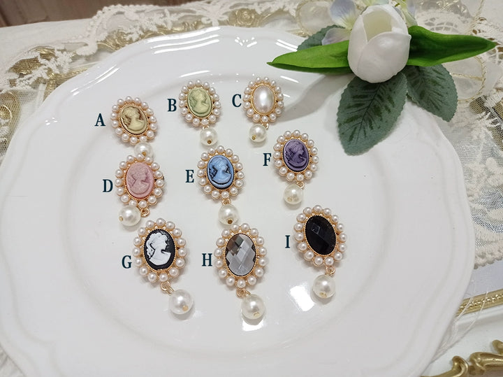 Miss Point~Yuxiang~Classic Lolita Brooch Jeweled Brooch Accessories Pearl Pendant Brooch A  