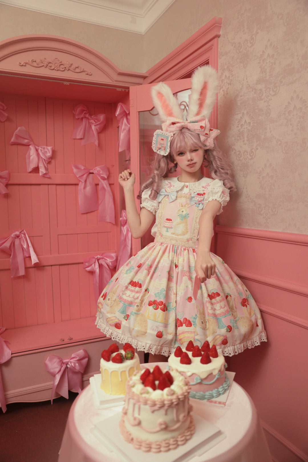 Dark Star Island~Honey Bunny Cake~Sweet Lolita JSK/OP/Strap SK/Shirt 39864:638938