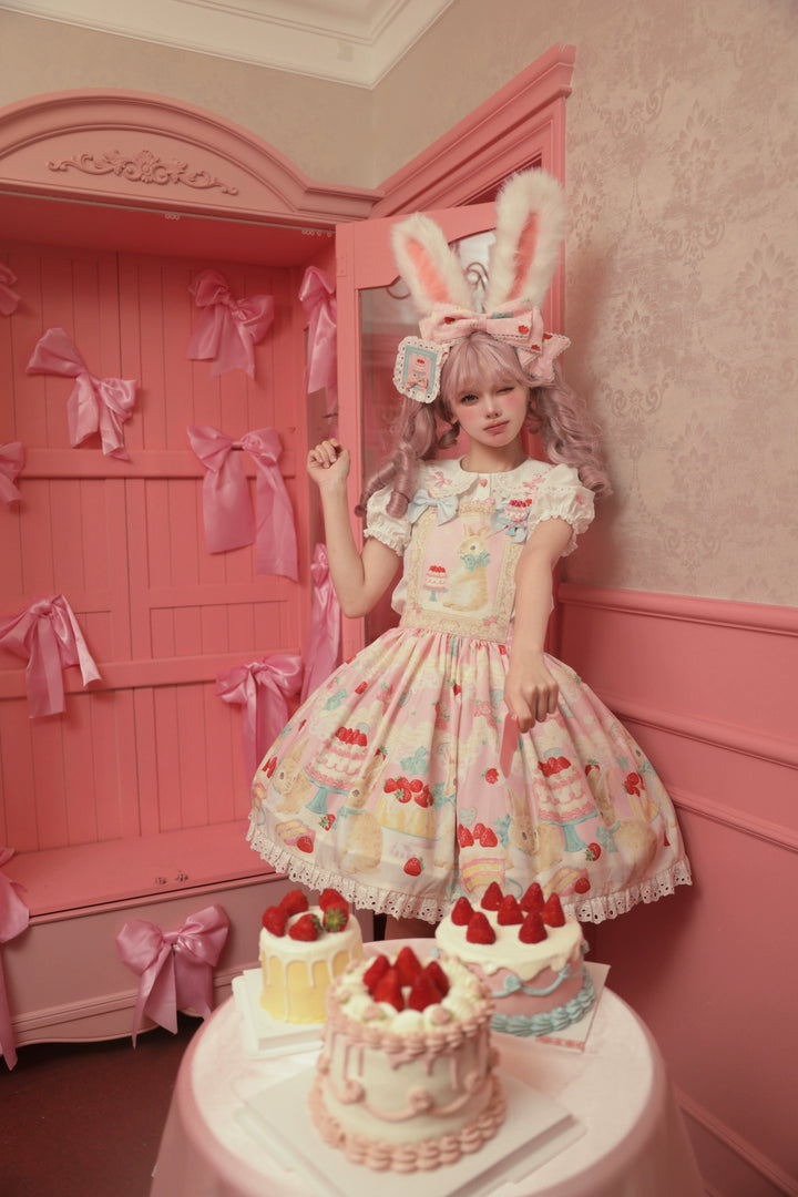 Dark Star Island~Honey Bunny Cake~Sweet Lolita JSK/OP/Strap SK/Shirt   