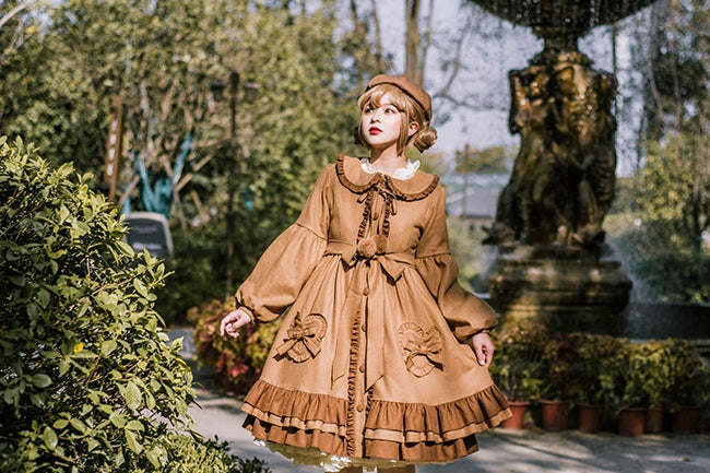 Dawn and Morning~Winter Lolita Coat Lovely Lolita Wool Coat Dress   