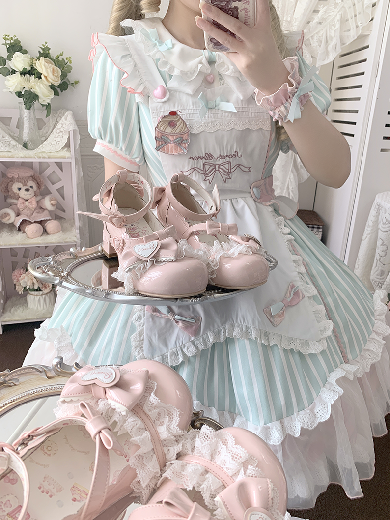 Aimee~Sakura~Sweet Lolita Heels Cute Mid-heel Mary Jane Shoes   