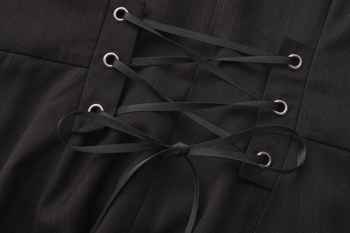 Timeless Silence Mystery - Sleeveless Ouji Lolita Coat, High-Low Hem