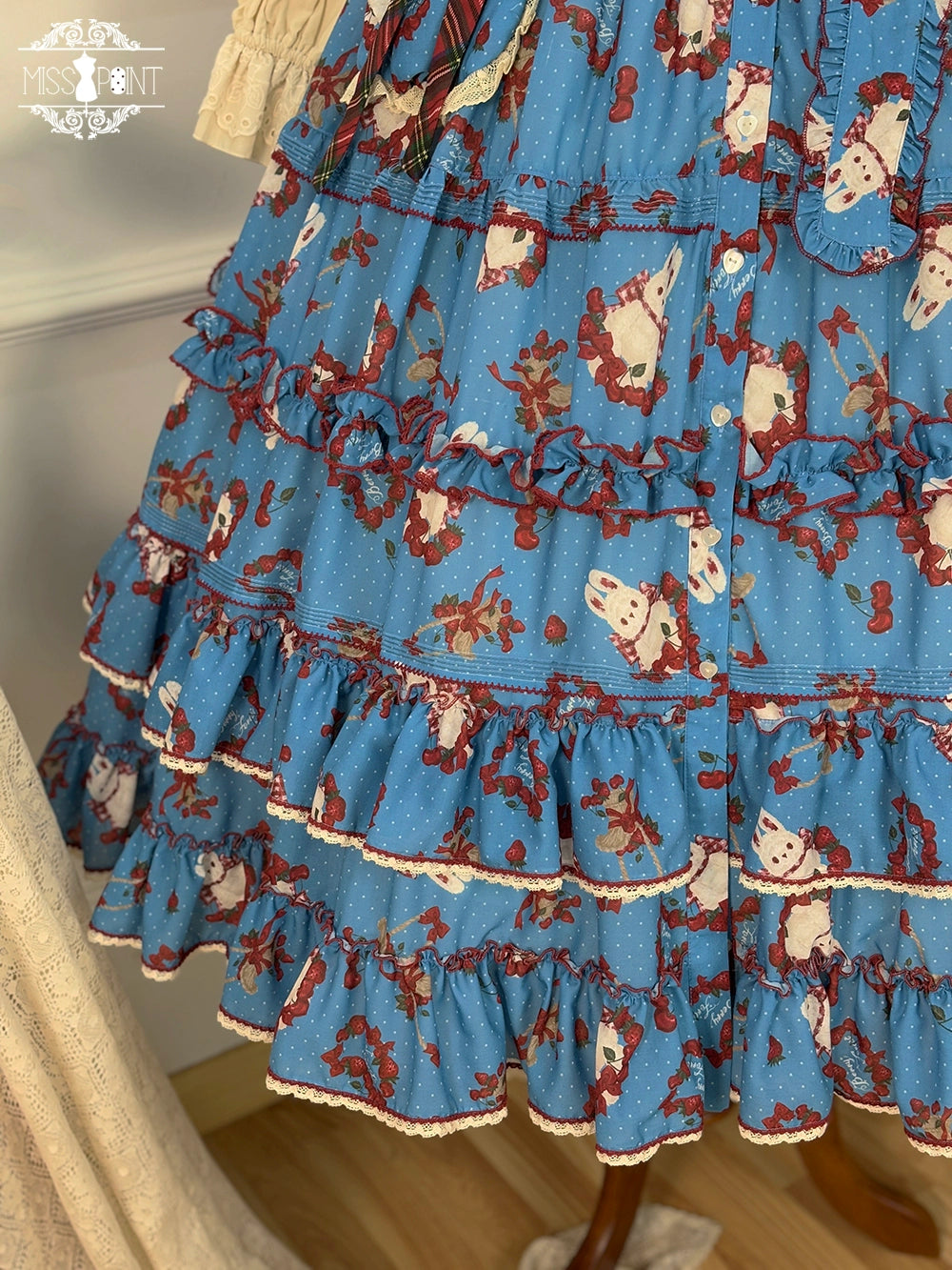 Miss Point - Forest Berry Bunny - Sweet Lolita JSK Elegant Bunny Print Dress 41972:721008