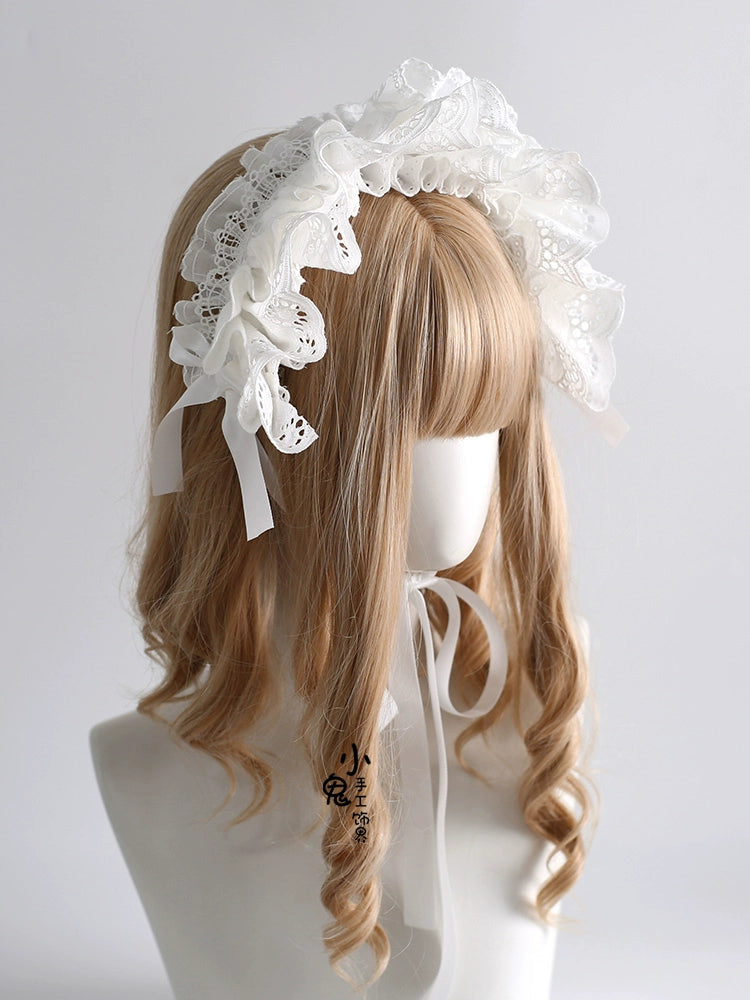 Xiaogui - Doll-Like Lace Lolita Hairband 40788:798150