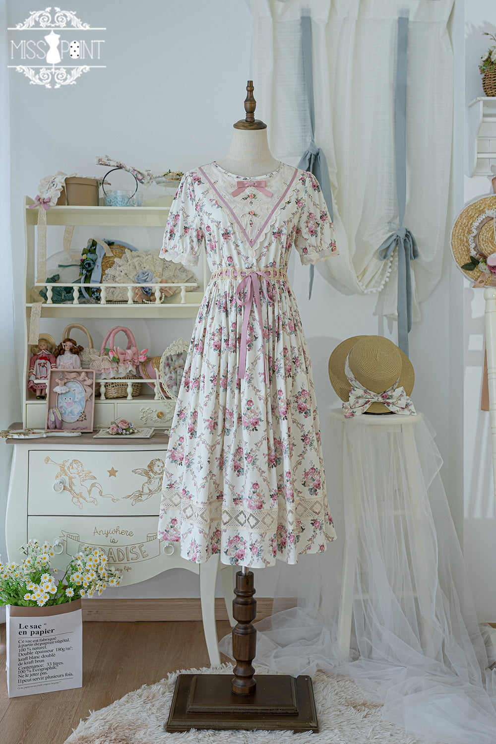 (Buyforme)Miss Point~Happy Summer Elegant Lolita Floral OP Dress 17704:244864