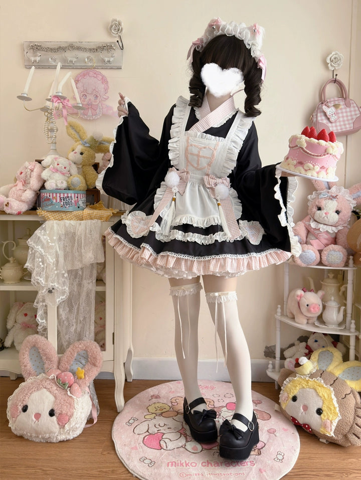 Hanguliang~Sweet Meow Nurse~Maid Lolita Skirt Set Kawaii Lolita Dress   