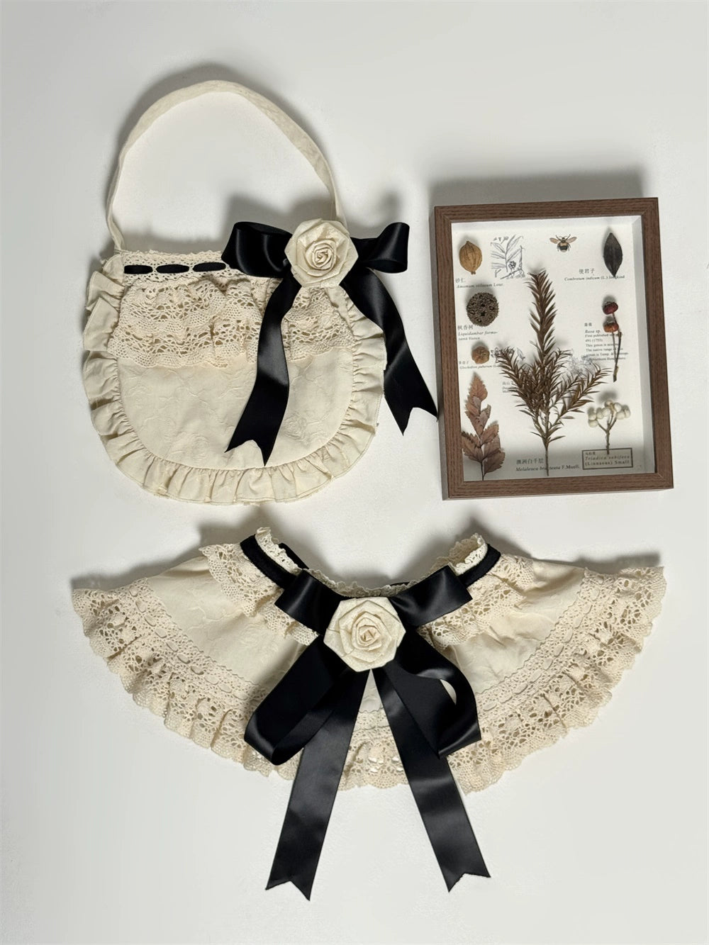 LeMiroir - Winter Solstice - Elegant Lolita Hat, Detachable Collar, Handbag 44088:794377