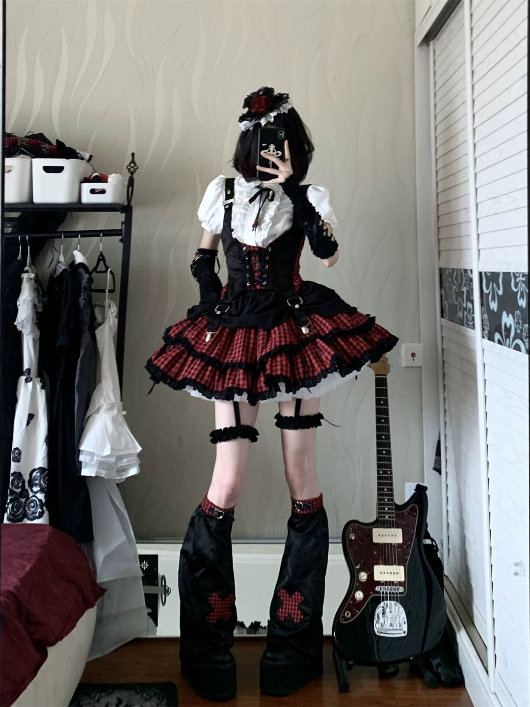 Xiaoxin~Rebel Sweetheart American College Sweet and Spicy Set Idol Lolita Dress   