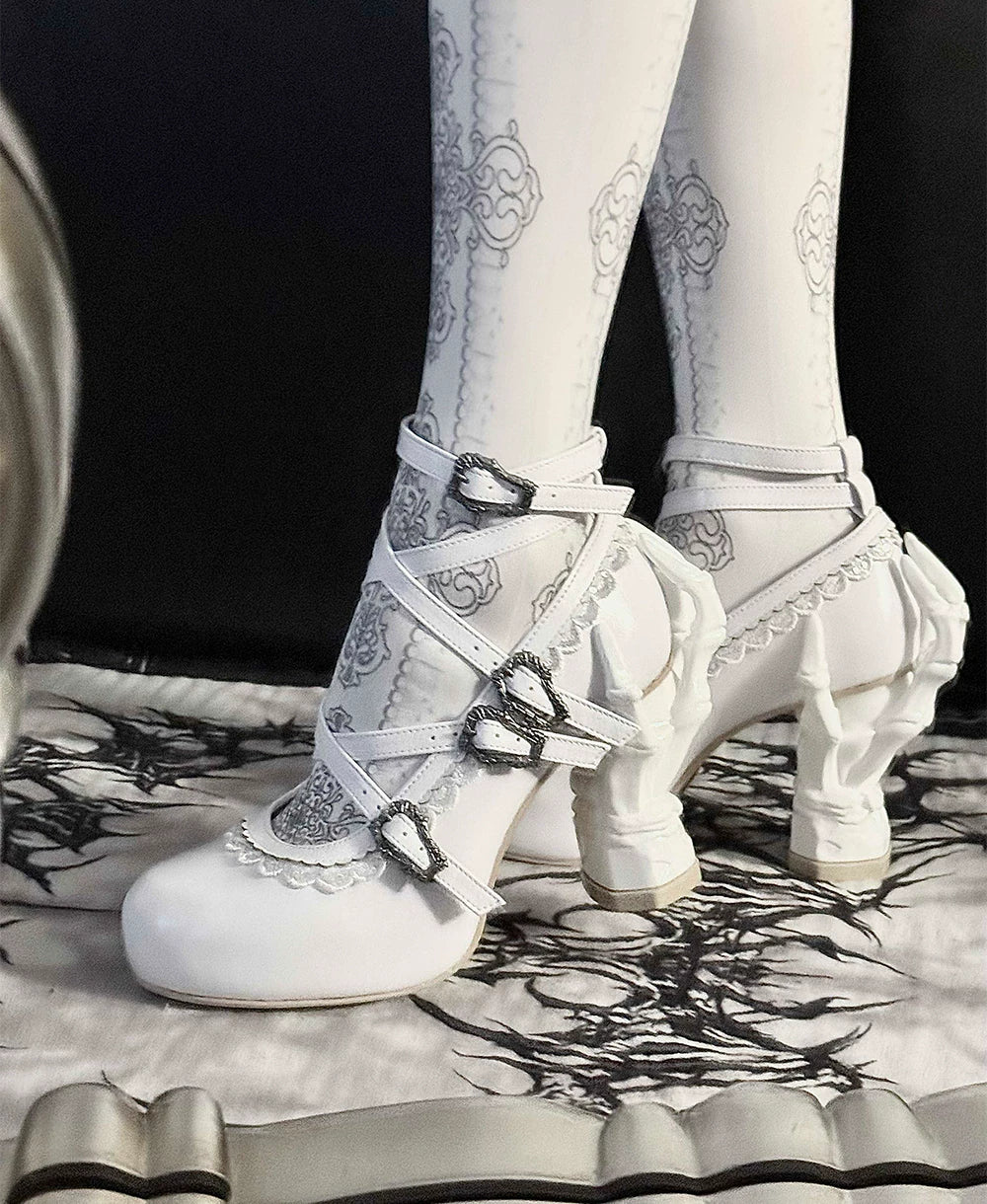 Tome of Holy Remains - Gothic Lolita Novelty Heel Shoes 45620:856267