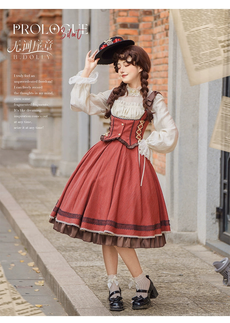 Baduoni~No Word Prologue~Classic Lolita JSK Suit Bust-supporting Dress