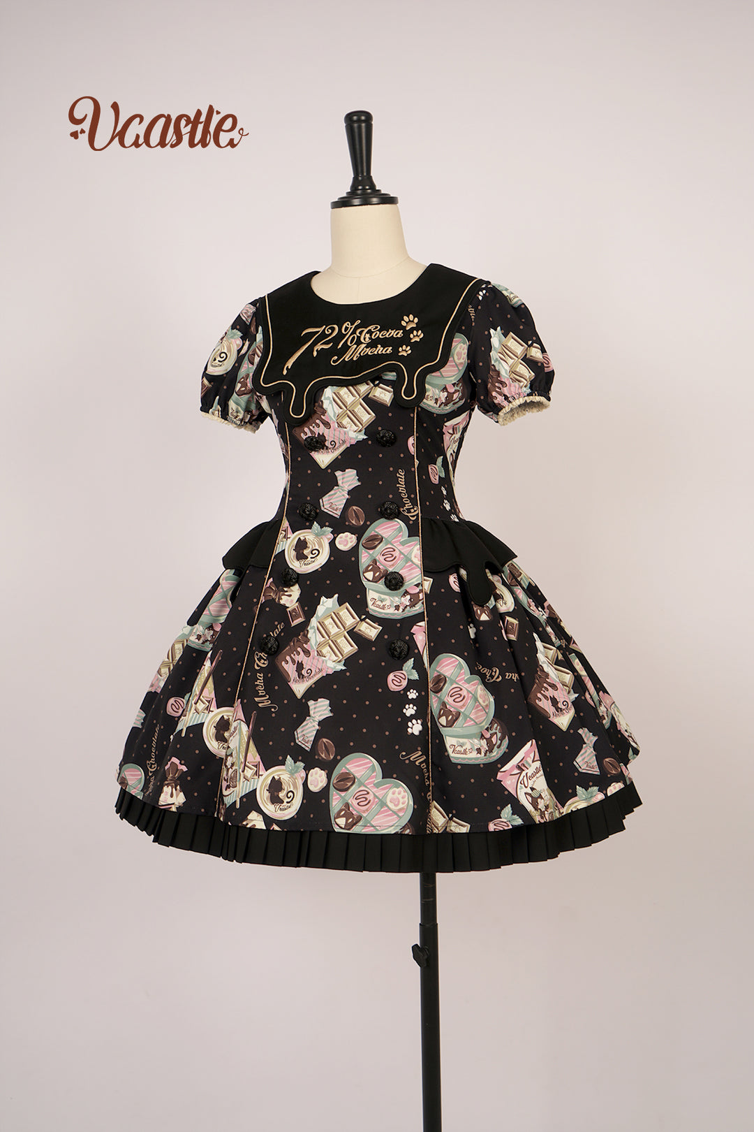 Vcastle~Mocha Choc~Kawaii Lolita Slopette Dress Suit Multicolors S black OP 