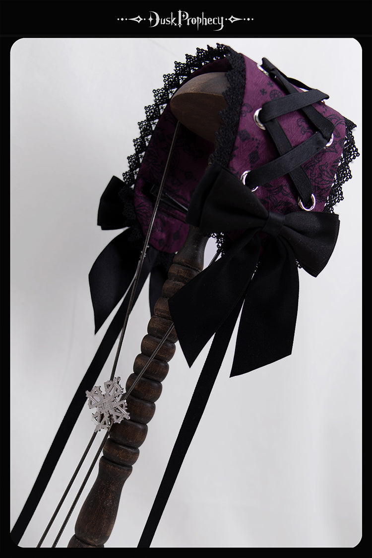 DuskProphecy - Coccyx - Elegant Lolita Hair Accessories Set Multicolors (purple / headband) 34726:464766