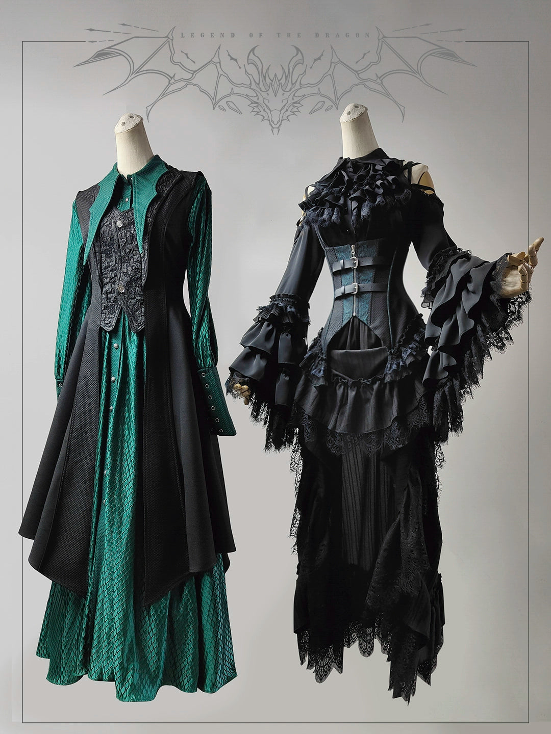 MILU ORIG~He/She is the Dragon~Ouji Lolita Shirt and Gothic Lolita Skirt Suit 42199:731758