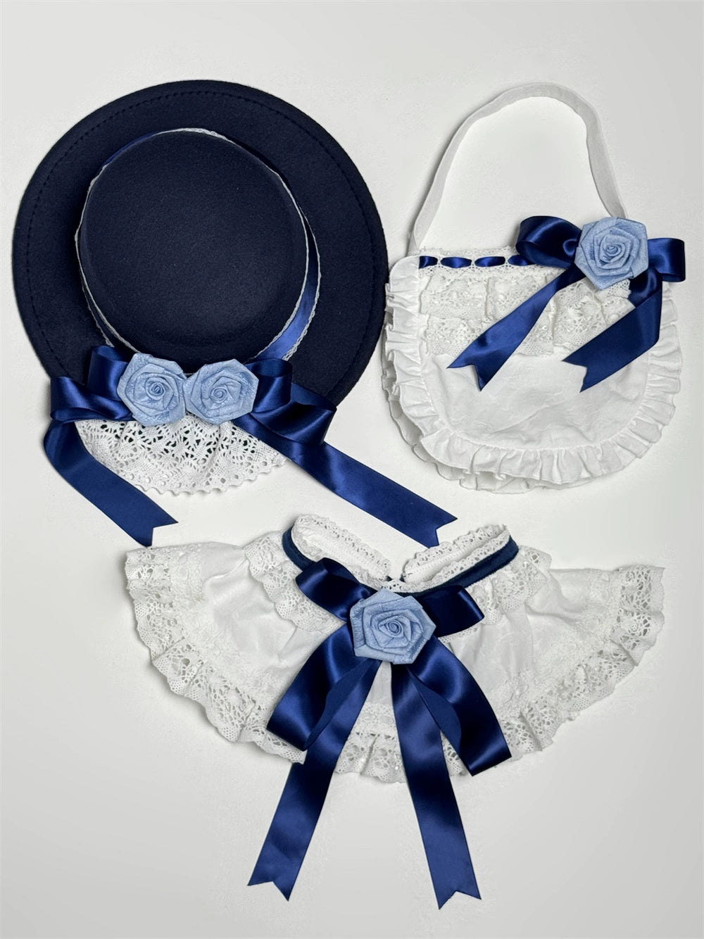 LeMiroir - Winter Solstice - Elegant Lolita Hat, Detachable Collar, Handbag 44088:794379