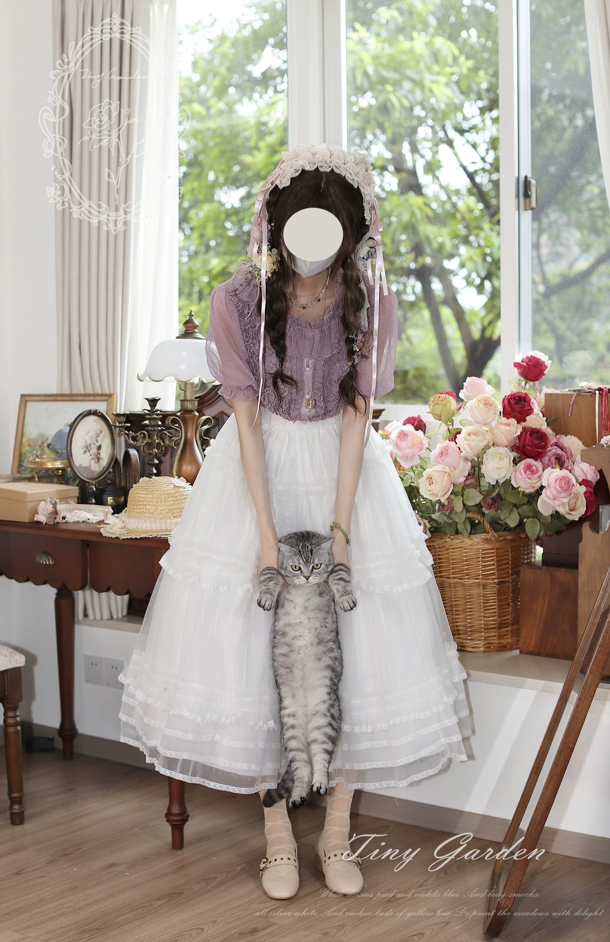Jardin Garden - Classic Lolita Tulle Underskirt, Tiered Ruffles 45926:868500