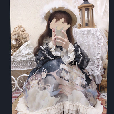 Amnesia~Dream Whale Island~Sweet Lolita Long Sleeve OP Multicolors   