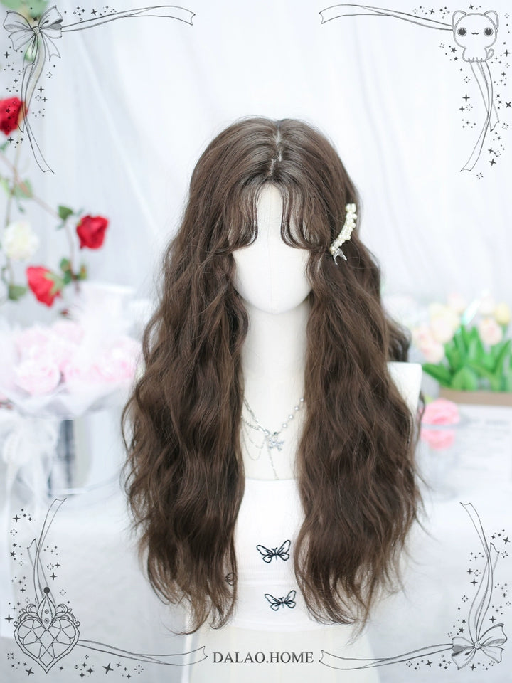 Dalao Home~Fallen~Daily Lolita Wigs Cold brown Long Hair Cold Brown  