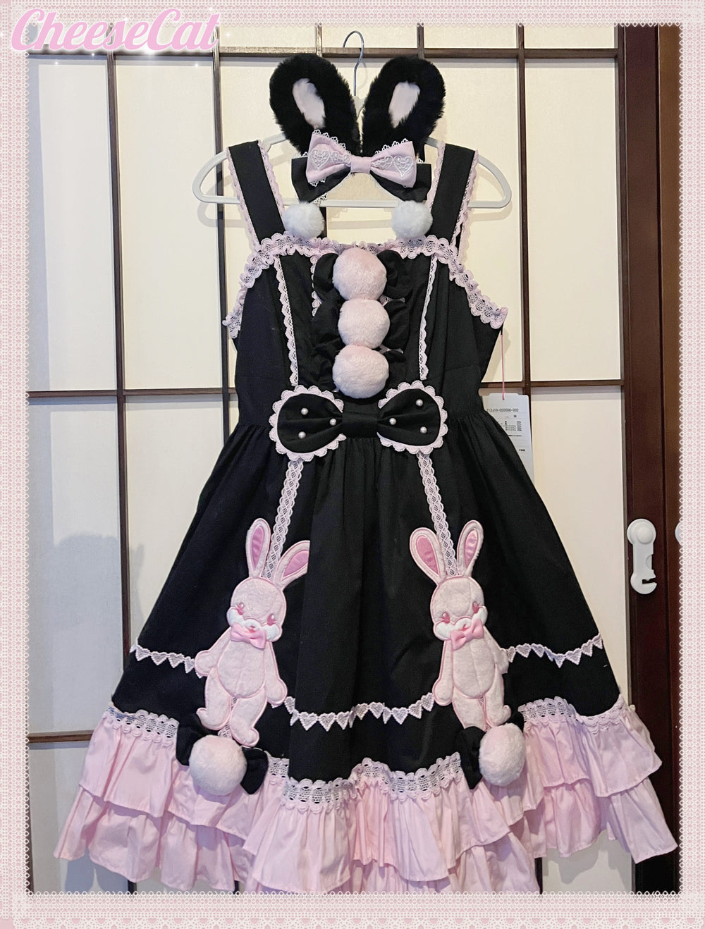 (Buyforme)Cheese Cat~Cute and Fluffy Rabbit Ear Lolita KC   