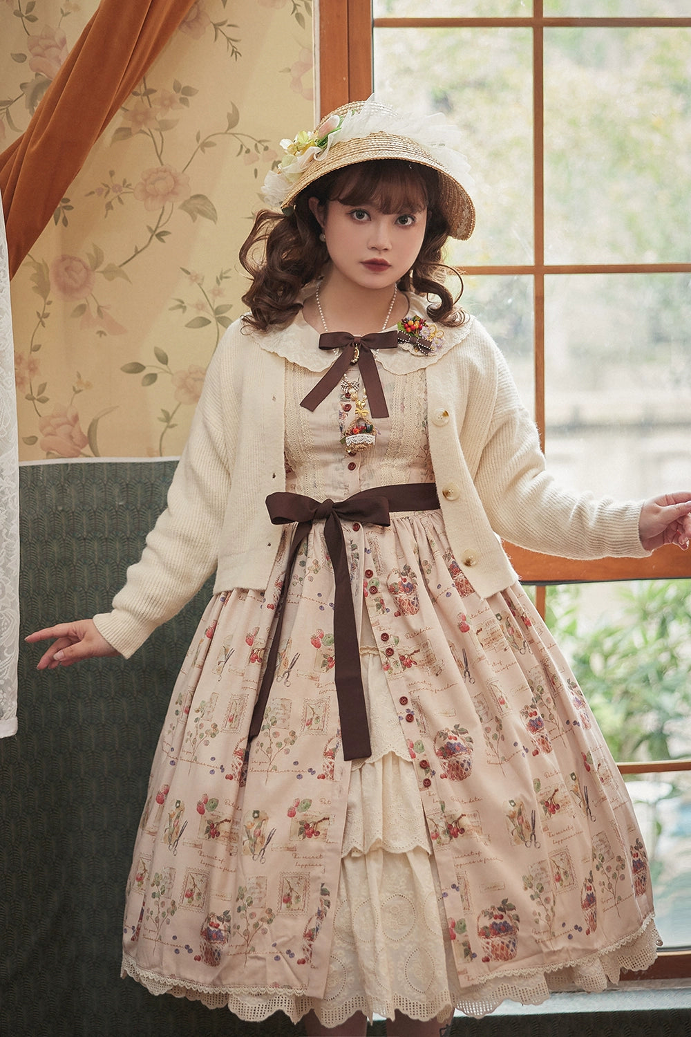(Buyforme)Miss Point~Forest Lolita Lantern Sleeve OP Casual Dress 29482:341932