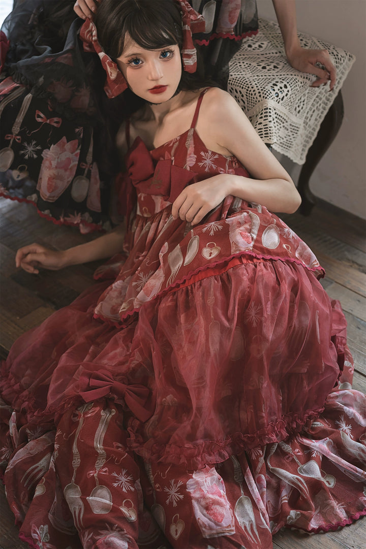 Babyblue~Strawberry Box~Sweet Lolita JSK With Strawberry Print 42972:760724
