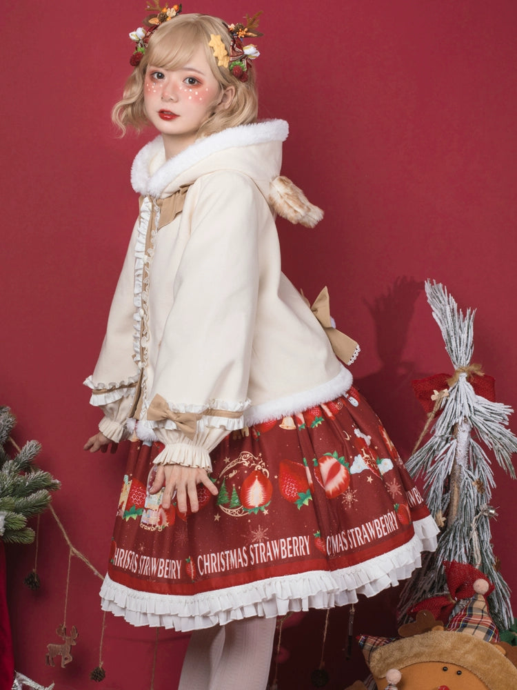 Your princess~Kawaii Lolita Deer Horn Thick Christmas Coat   