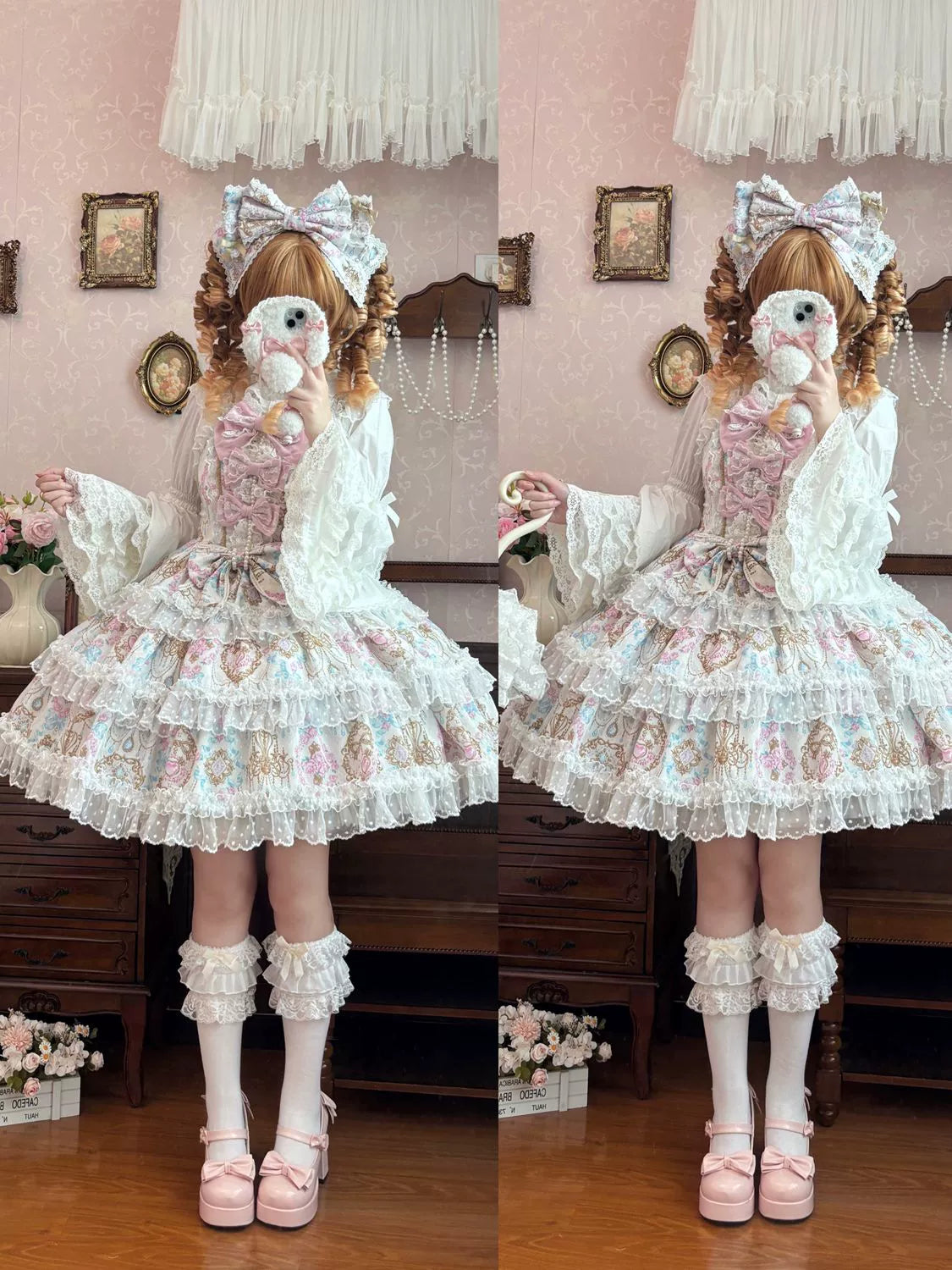 Hanguliang - Candelabra Ode - Doll-like Sweet Lolita JSK Dress, Side Zipper 44097:795866