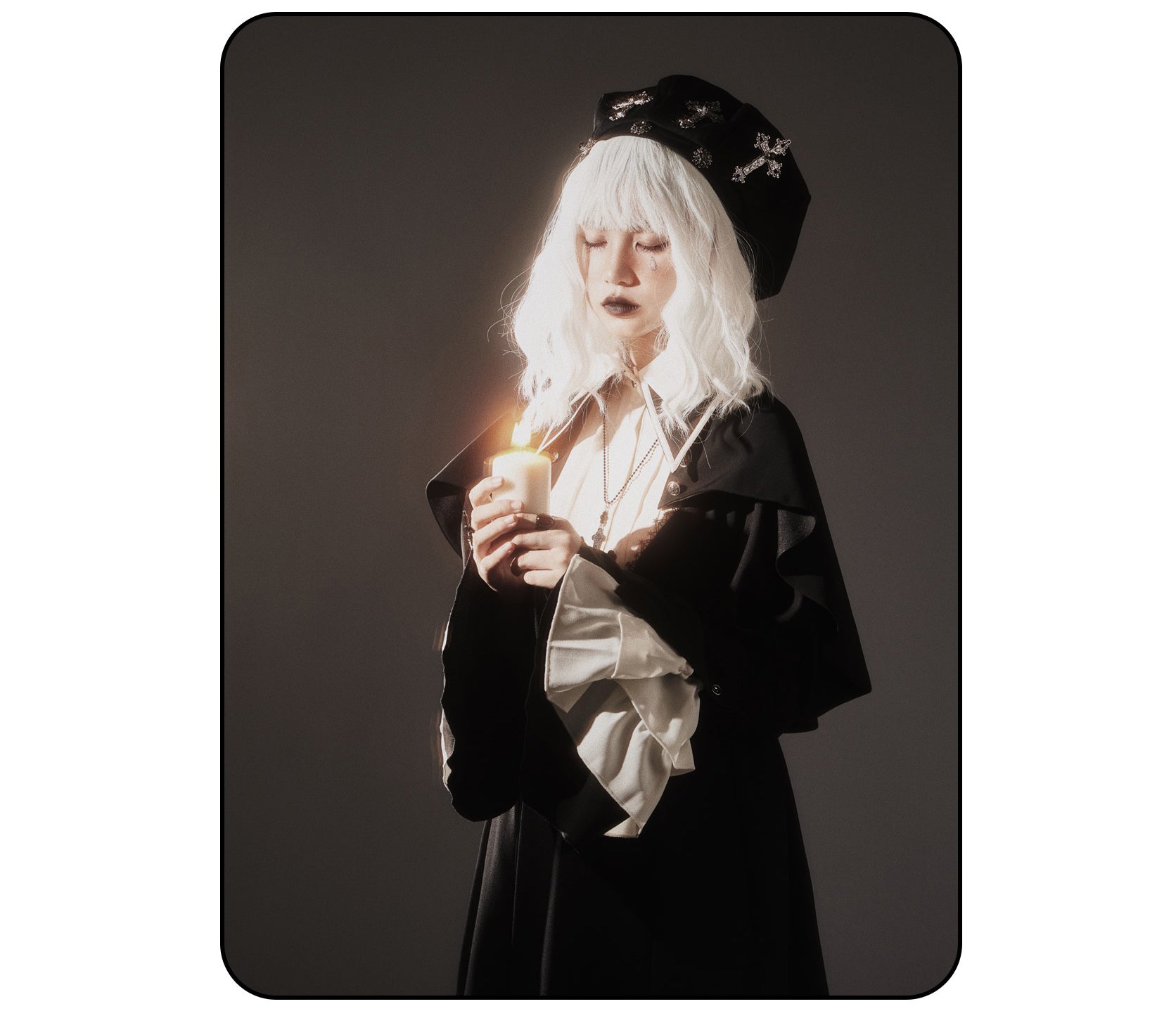 Susin Lolita~Cross Praise~Nun Style Gothic Lolita Dress and Blouse 12878:182226