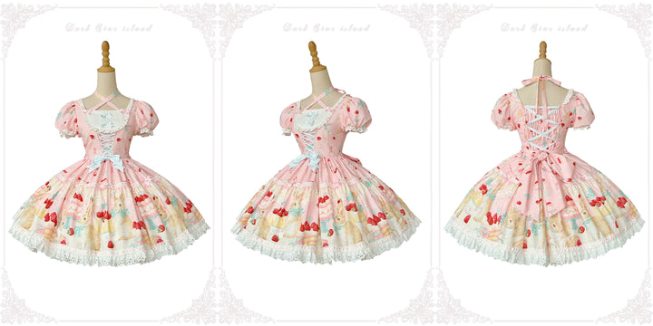 Dark Star Island~Honey Bunny Cake~Sweet Lolita JSK/OP/Strap SK/Shirt   