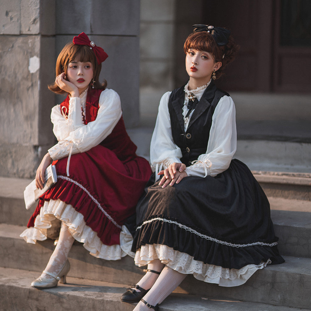 Miss Point~Rose Doll~Elegant Lolita Mutton Sleeve Blouse   