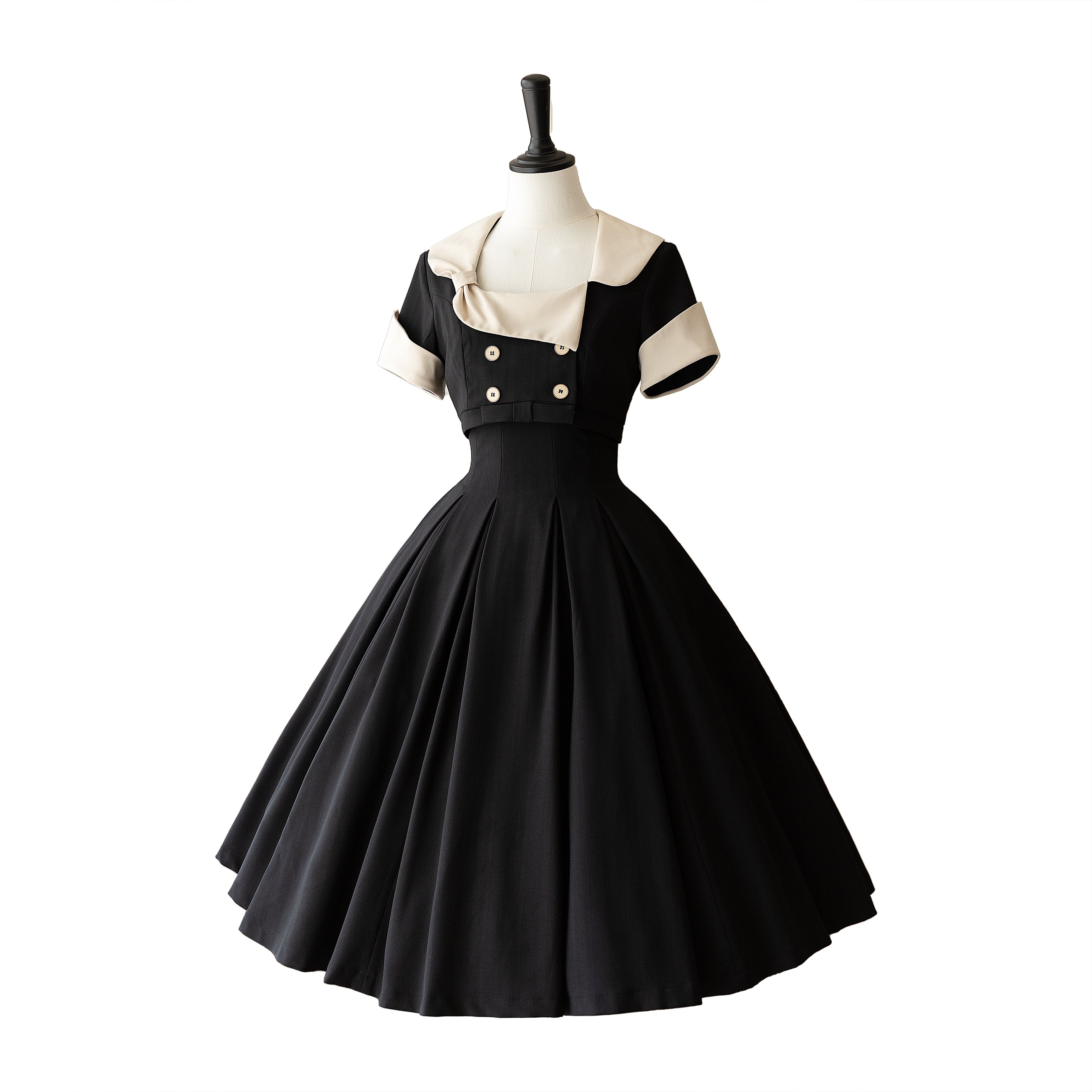Forest Wardrobe - Waipowa Summer - Elegant and Vintage Lolita Dress S black