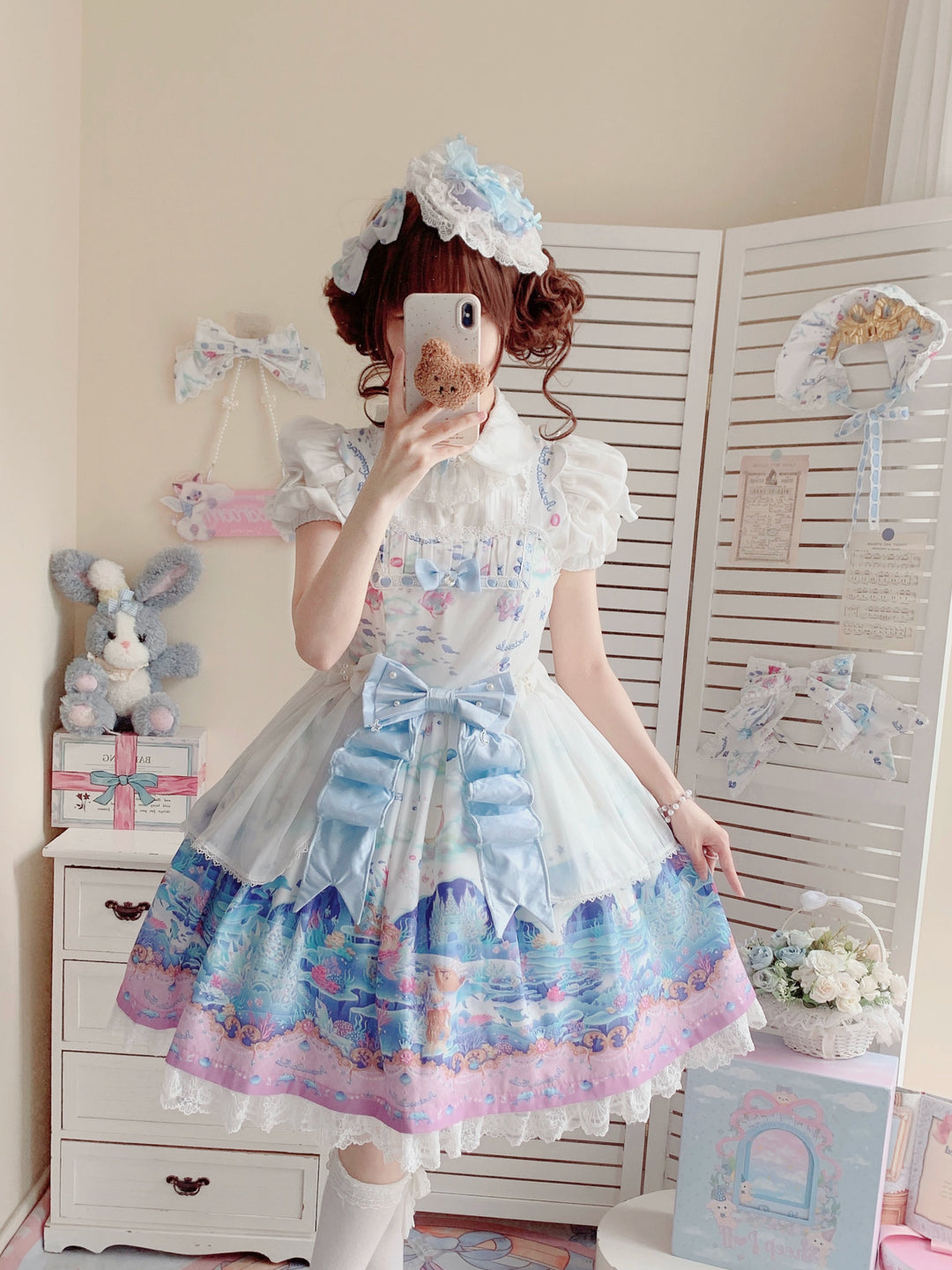 Artemida Tale - Daughter of the Sea - Sweet Lolita Undersea World Print Headdress Set 43360:774493