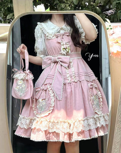 MieYe~Dasiy Letter~Sweet Lolita Dasiy Embroidery JSK   