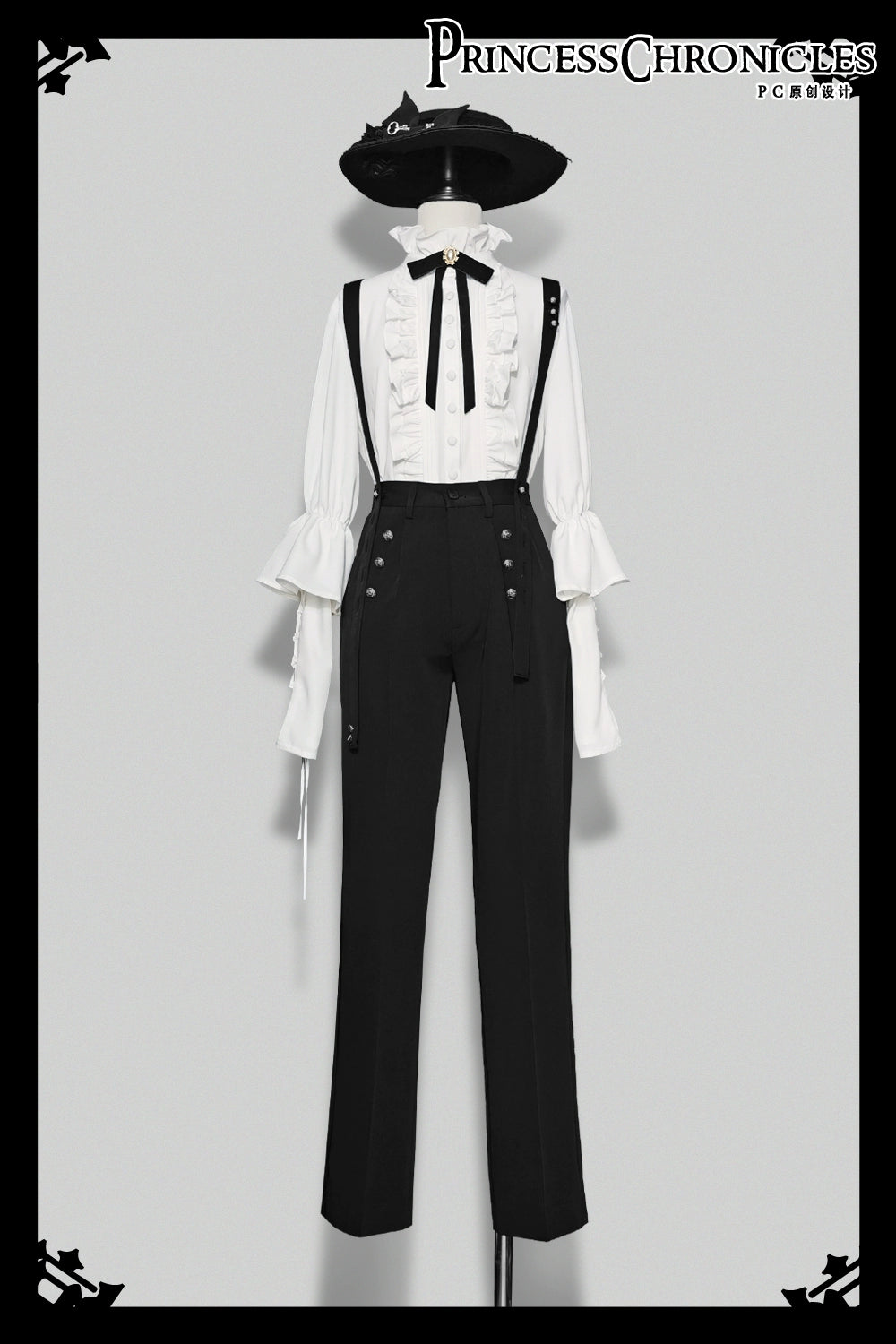 Princess Chronicles - Xuan Yin - Vintage Ouji Lolita Shirts Male Lolita Pants