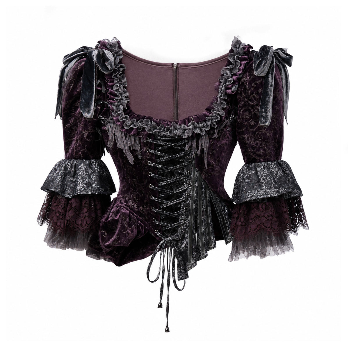 Undead's Gift - Halloween Gothic Corset, Detachable Sleeves (L M S XL) 46023:872772