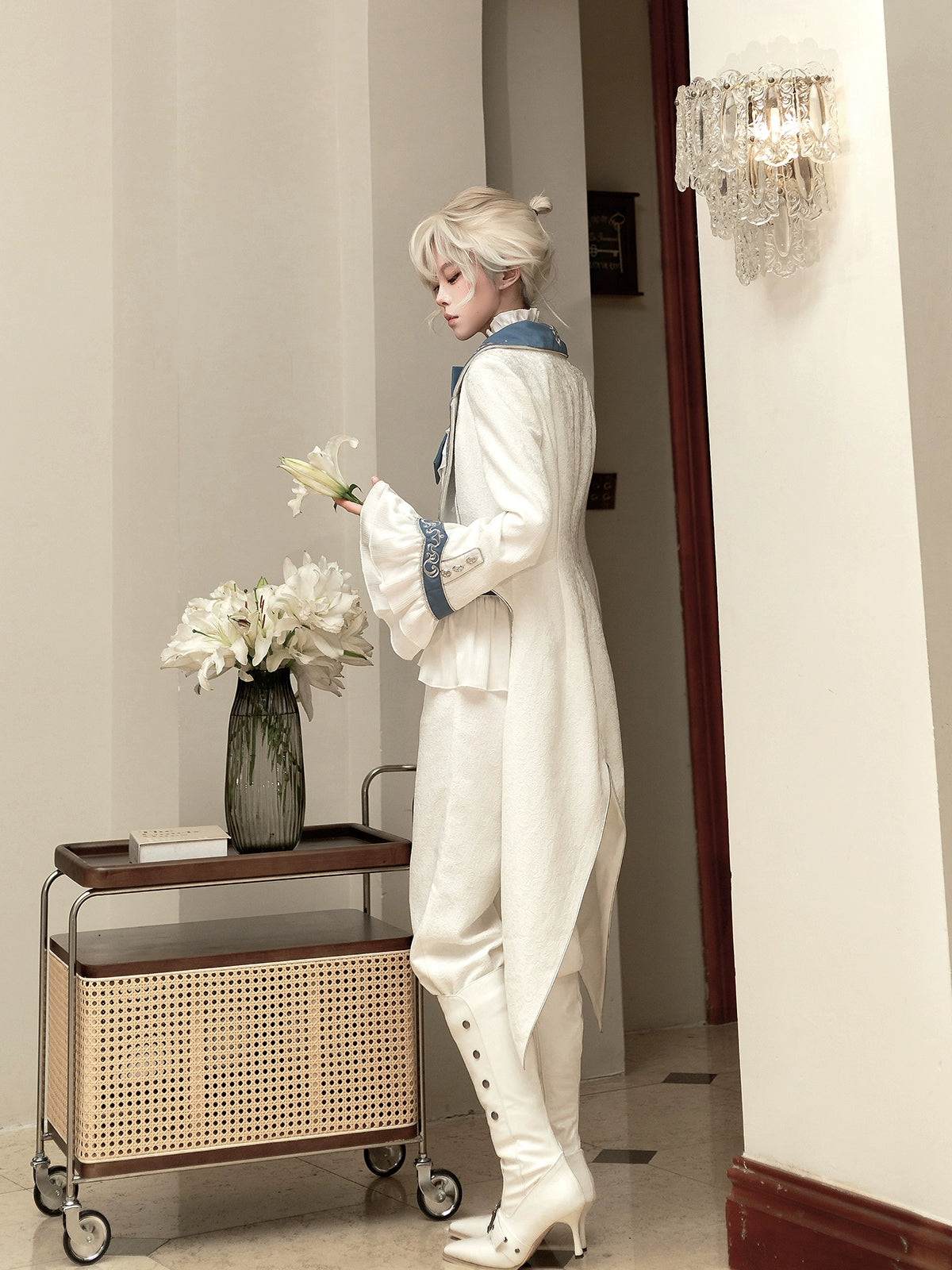 Your Princess - Lunar Paladin - Embroidered Ouji Lolita Tailcoat Set