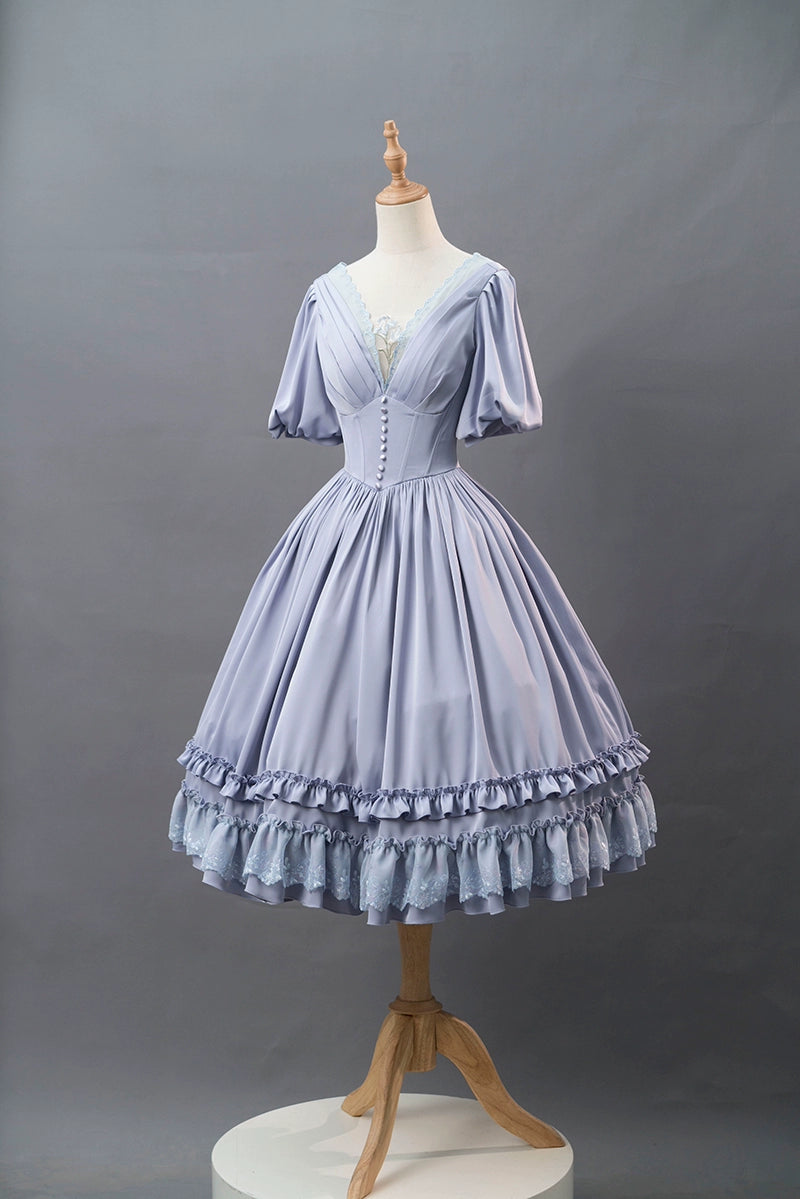 Fantastic Wind~Iris Covenant~Vintage Lolita Dress Elegant OP Dress   