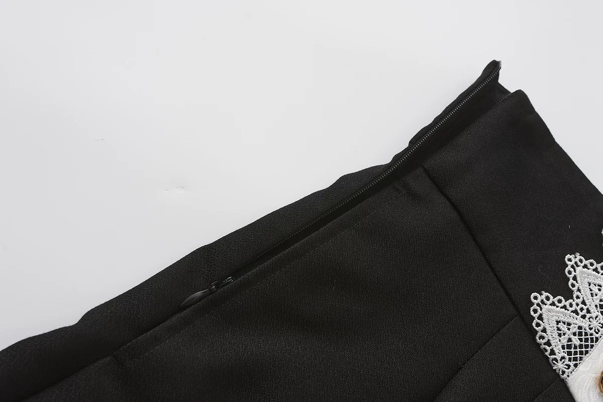 Immortal Fatima's Secret - Ouji Lolita Shorts, Black & Vintage Prince Style 44981:830912